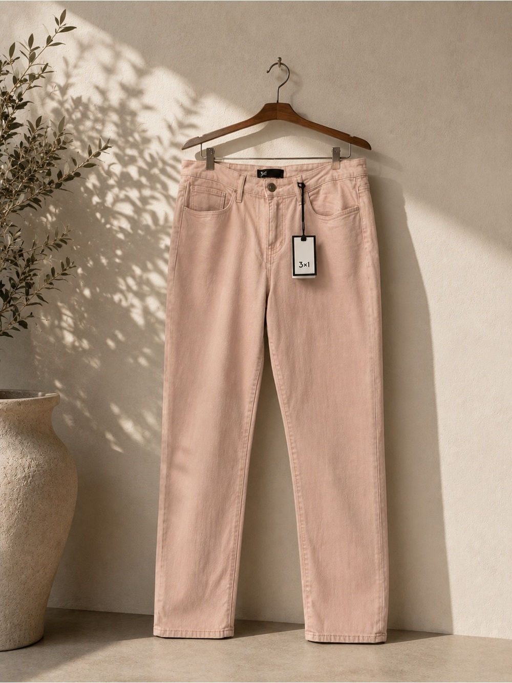 3x1 Jeans Crop Pencil Jean Sunset Pink